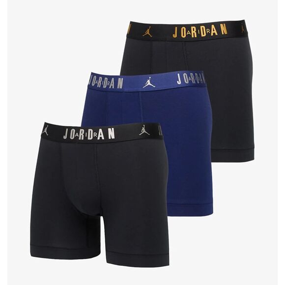 Jordan JM0622-K5X Men Sz S Blk/Gold/Blue Flight Cotton Stretch Boxer Briefs 3-Pk - Picture 9 of 9